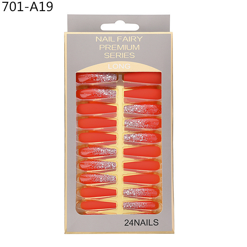 long ballerina Nails gradient press on Nails TipsウェアラブルDIYマット取り外し可能なフルカバーファッションデザイン卸売