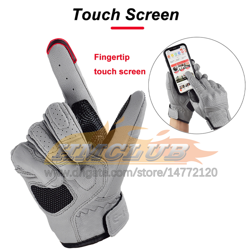 ST428 2021 New Vintage Motorcycle Gloves Cafe Racer Retro Leater Leather Gloves Motocross Gloves Touch Screen Motorbike Risto Guantes Moto