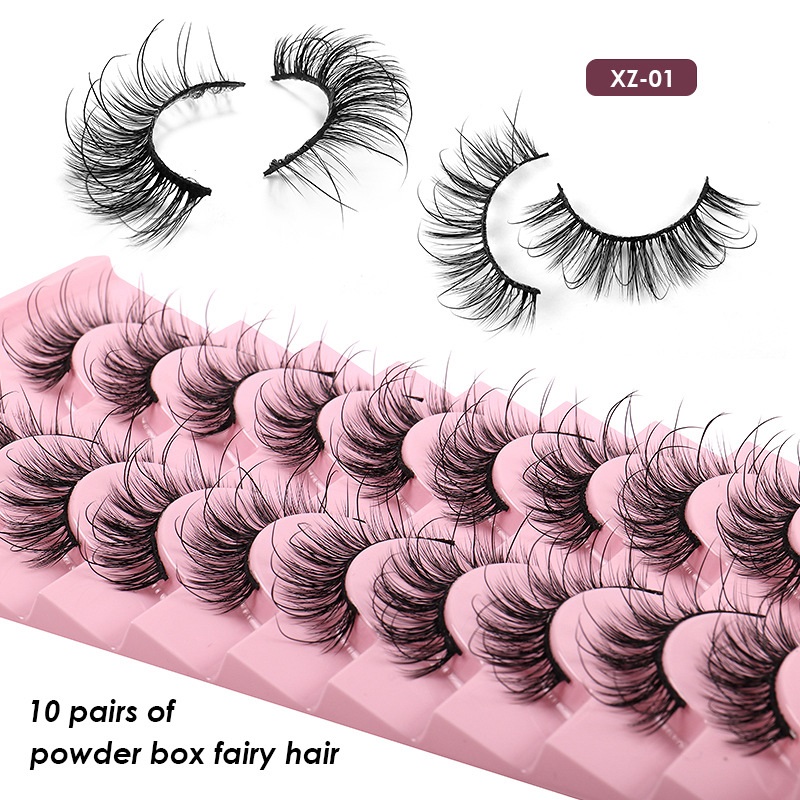 Thick Natural Curly False Eyelashes Soft & Vivid Handmade Reusable Multilayer 3D Mink Fake Lashes Extensions Makeup Accessory for Eyes DHL