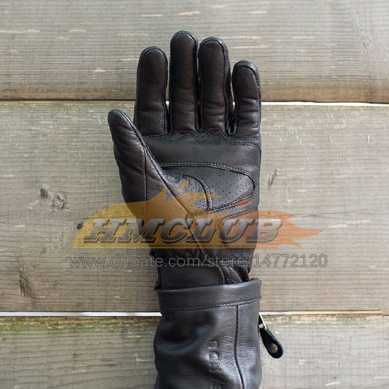 ST717 Luvas de motocicleta de couro genu￭no Man Alta qualidade Luvas de motocross de cabra de cabra Racing Screen de toque respir￡vel Guant￩s Moto