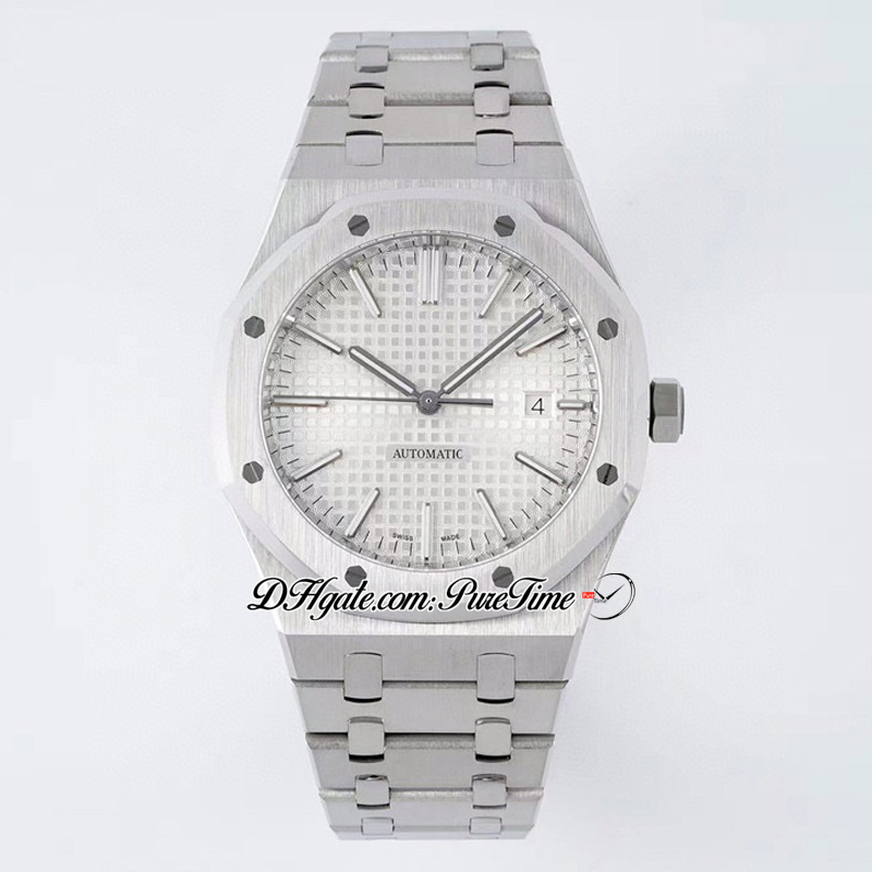 IPF 41 мм 1540 A3120 Automatic Mens Watch Ultra-Thin 9,8 мм серебряной текстурированной набор маркеры.