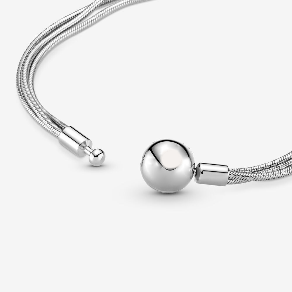 Wielowarstwowe bransoletki z łańcuchem węża z oryginalnym pudełkiem kobiety pasują do pandora autentyczne S925 Sterling Silver Charms bransoletka urodziny biżuteria bożonarodzeniowa prezenty BR029