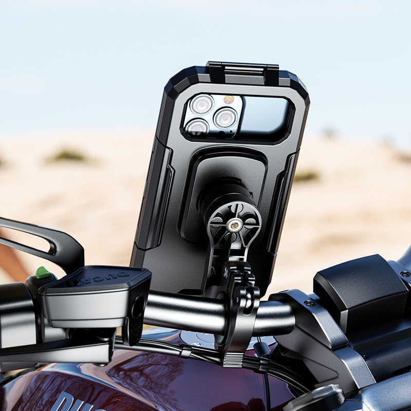 Auto Wasserdichte Fall Motorrad Fahrrad Telefon Halter Stehen Tasche Schnell Montieren Unterstützung Moto Bike Lenker Halterung Für Xiaomi iPhone