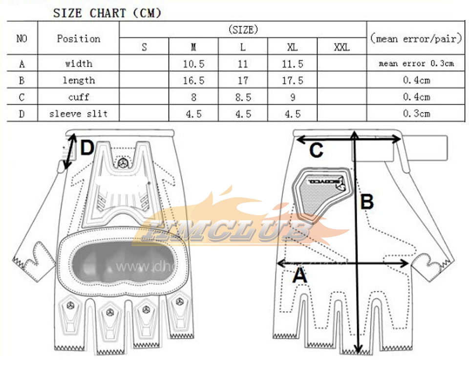 ST780 Mezze Dita Guanti Moto Motocross Racing Protettivo Offroad Equitazione Scooter Guanti Moto Uomo Donna Nero