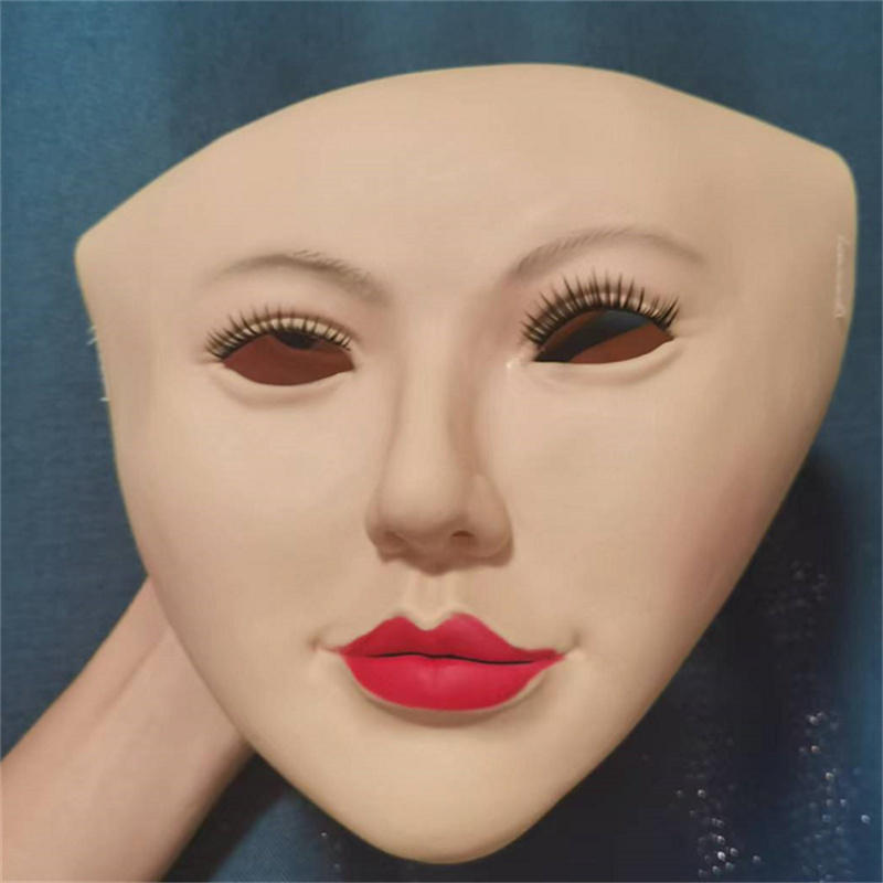 2022 nova máscara feminina látex silicone machina máscaras realistas de pele humana halloween dança mascarada sexo bonito revelar mulheres se vestem