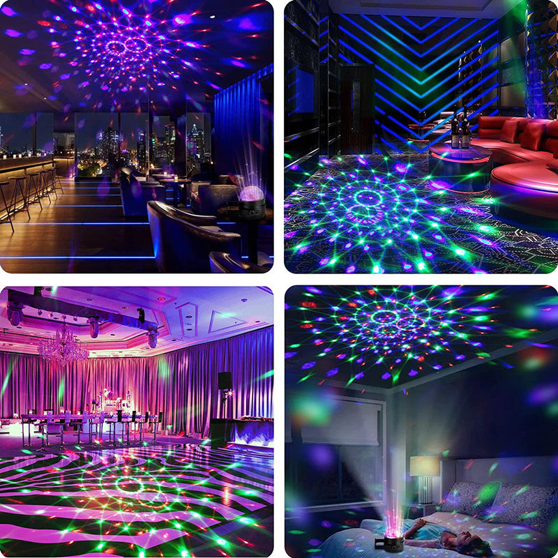 Led Dj Ball Xmas Magic Ball Projector Dropship Home Ktv Wedding Show Led RGB Crystal Effect Lights Sound Activated Laser with Retail Package