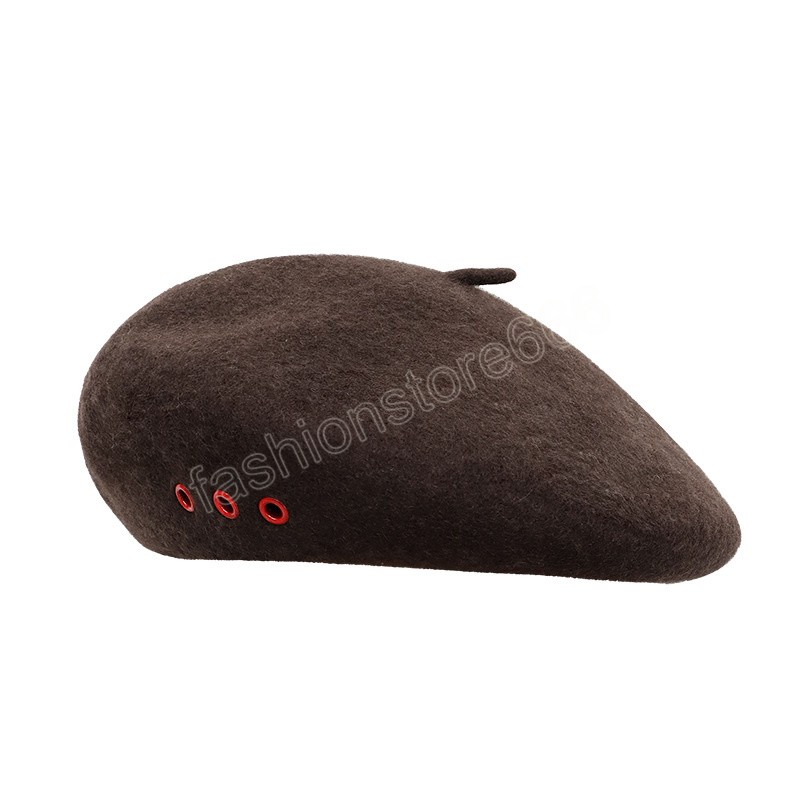 Womens Beret Cap Fur Fur سميكة اللون القبعات الشتوية المحبوكة للنساء حجم كبير 60 سم Gorras