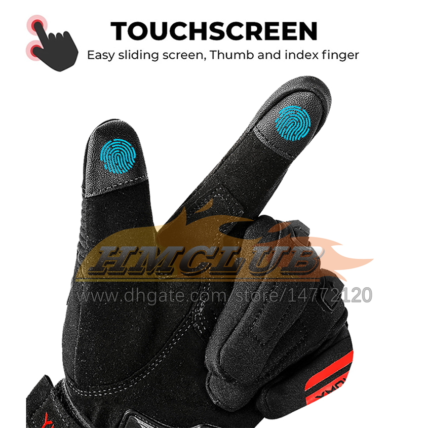 ST446 Guanti Moto Invernali Caldi Touch Screen Impermeabile Antivento Protettivo Motocross Moto Uomo Guanti Guanti Moto