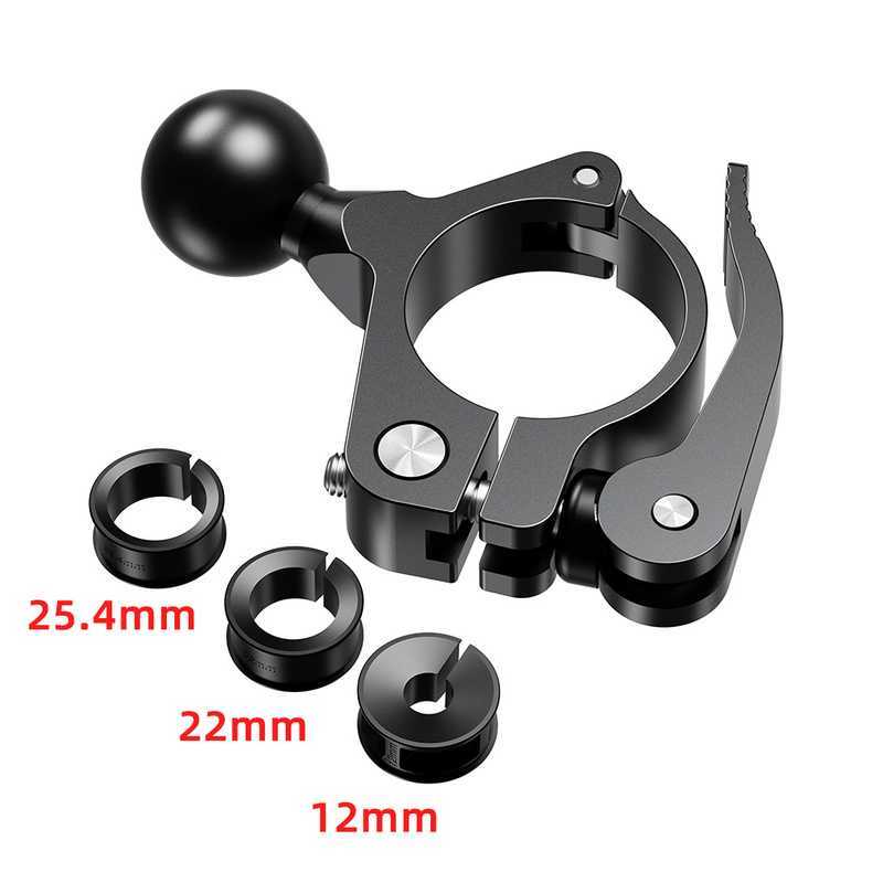 Aleación de aluminio para coche 17mm 25MM montaje de cabeza de bola instalación rápida liberación 1 pulgada Base manillar bola GPS RAM bicicleta motocicleta teléfono montaje