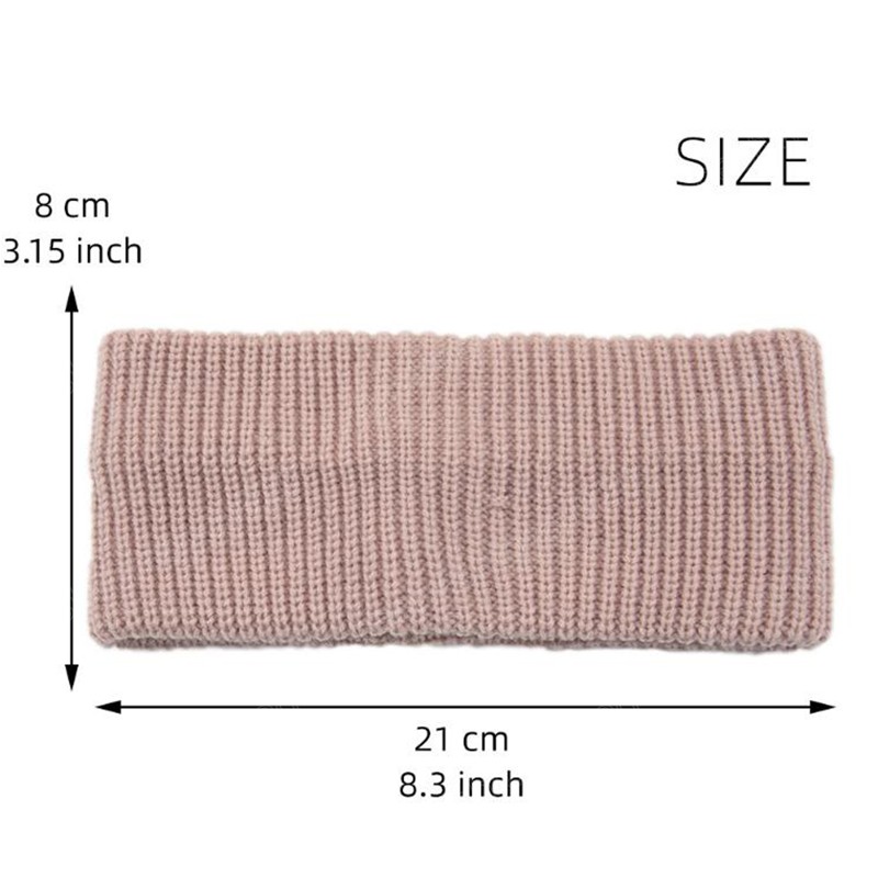 Moda donna fascia turbante lavorato a maglia calda fascia alta elastica capelli accessori capelli casual tinta unita invernale