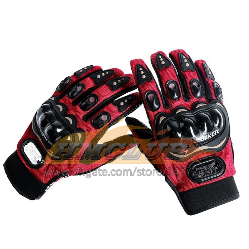 ST453 Guanti moto con inserti protettivi coppia rosso L XL Street Gear Equipments Parts