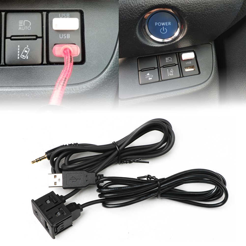 150cm 3 Stil Araba Dash Flush Mount Aux USB bağlantı noktası paneli Otomatik Tekne Çift Uzatma Kablosu Adaptörü Volkswagen Toyota