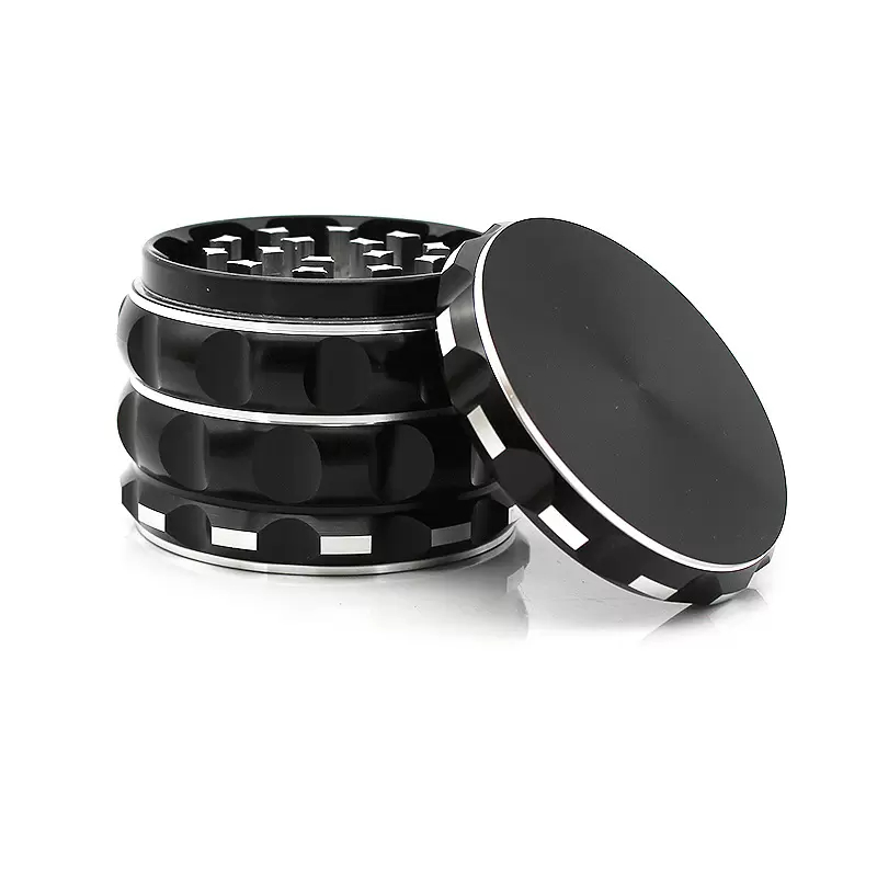 4 Layers Grinders Smoking Accessory Polygon Herb Grinder With Flat-Pattern 63mm Diameter For Home