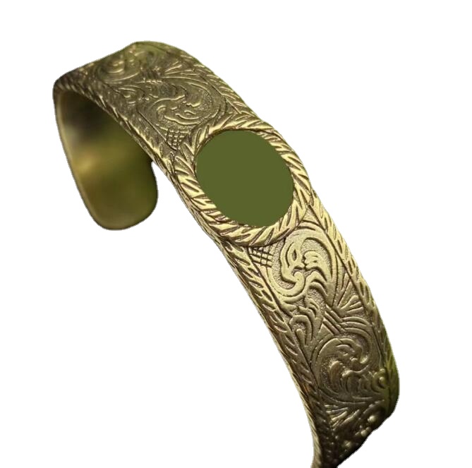 Bracciale in oro moda braccialetto donna uomo polsino in acciaio inossidabile lettera classica braccialetti gioielli donna braccialetti regolabili di alta qualità237Y
