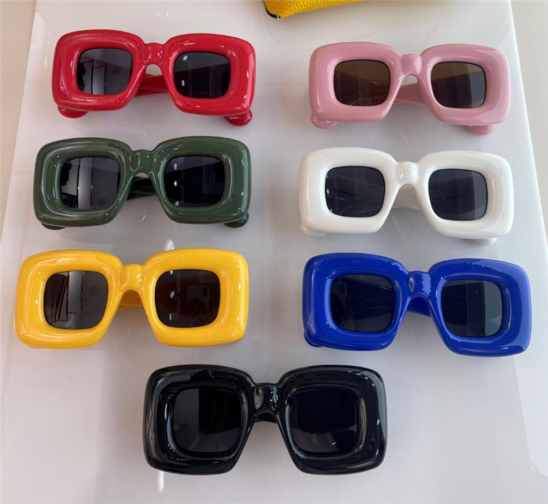 New fashion sunglasses 40098 special design color square shape frame avant-garde style crazy interesting with case high end quality glasses