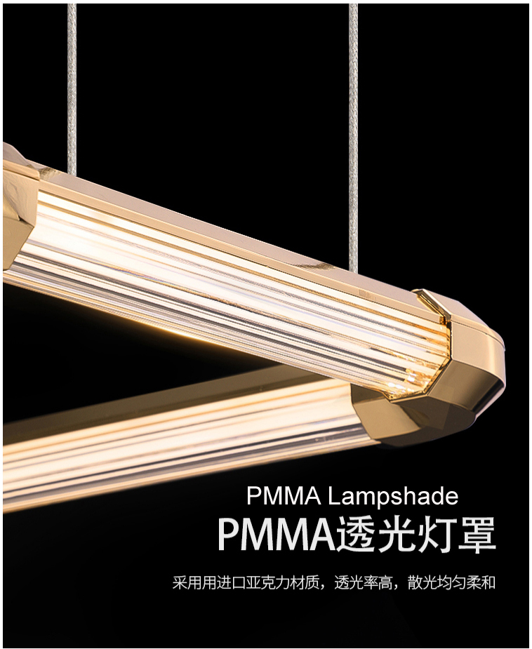 Nowoczesne specjalne lampy wisiorki LED Geometryczne projekcie Wiselanta Oprawa American PMMA Droplight European Art Deco Lampa Home Dekoracja oświetlenia wewnętrznego