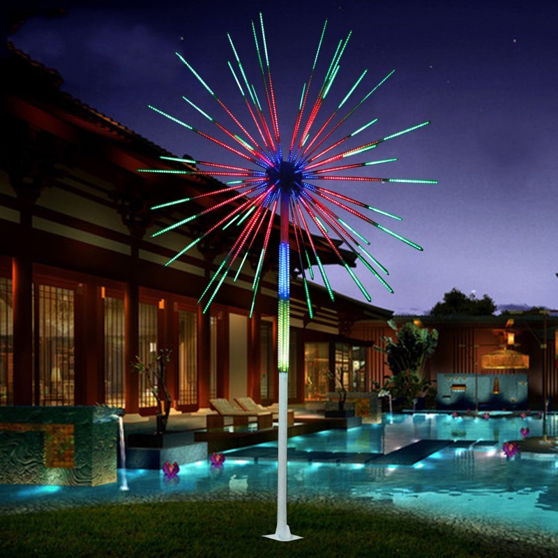 Color de ensue￱o Cambio de fuegos artificiales LED L￡mpara de navidad impermeable L￡mpara de hada para el patio Party Party Decoraci￳n de bodas de Navidad