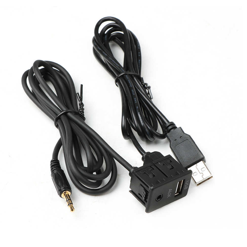 150CM 3 estilos montaje empotrado para salpicadero de coche Panel de puerto USB auxiliar adaptador de Cable de extensión Dual para barco automático para Volkswagen Toyota