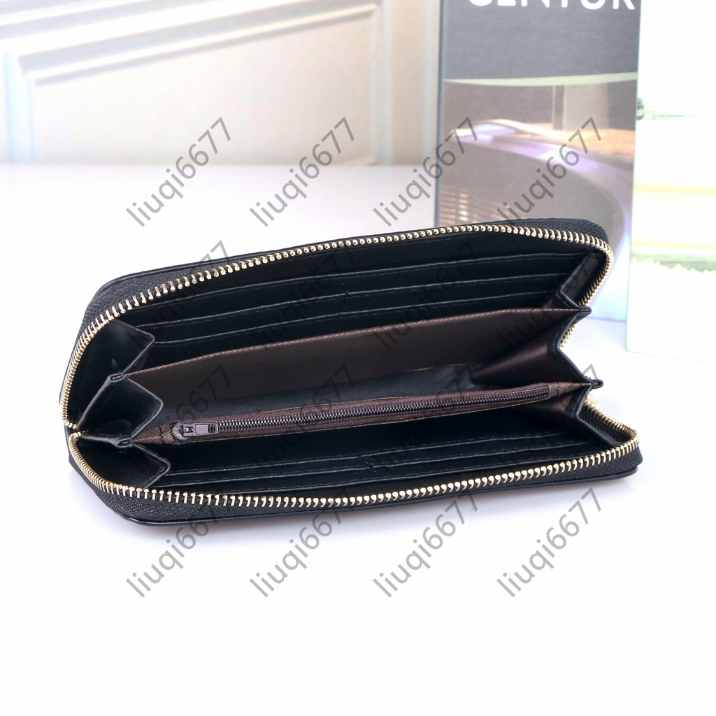 High Quality Designer Wallets womens pu Leather zipper Wallet Women men Zipper Long Holders Coin Purses Woman Shows Exotic Clutch Card Case Holder Wallets 