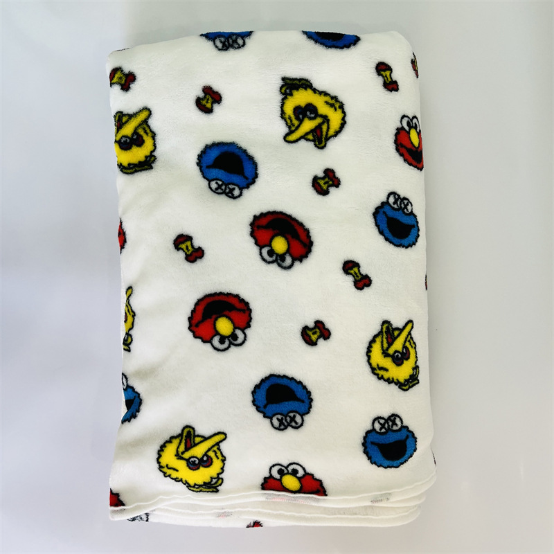 Designer filtar Sesame Street Elmo Sweet Cake Monster Cartoon Milk Near Double-Sided Facecloth Filt varma soffa filt