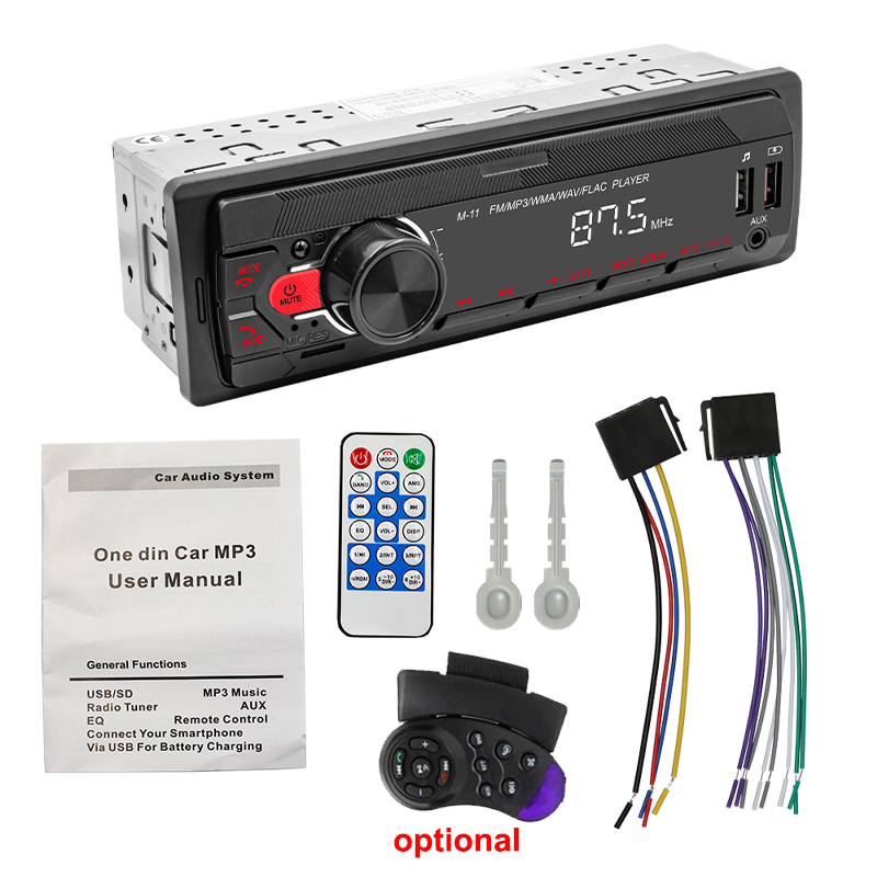 1 Din autoradio Bluetooth USB lecteur MP3 mains libres A2DP APP contrôle USB-charge TF AUX ISO système audio unité principale PHYEE M11