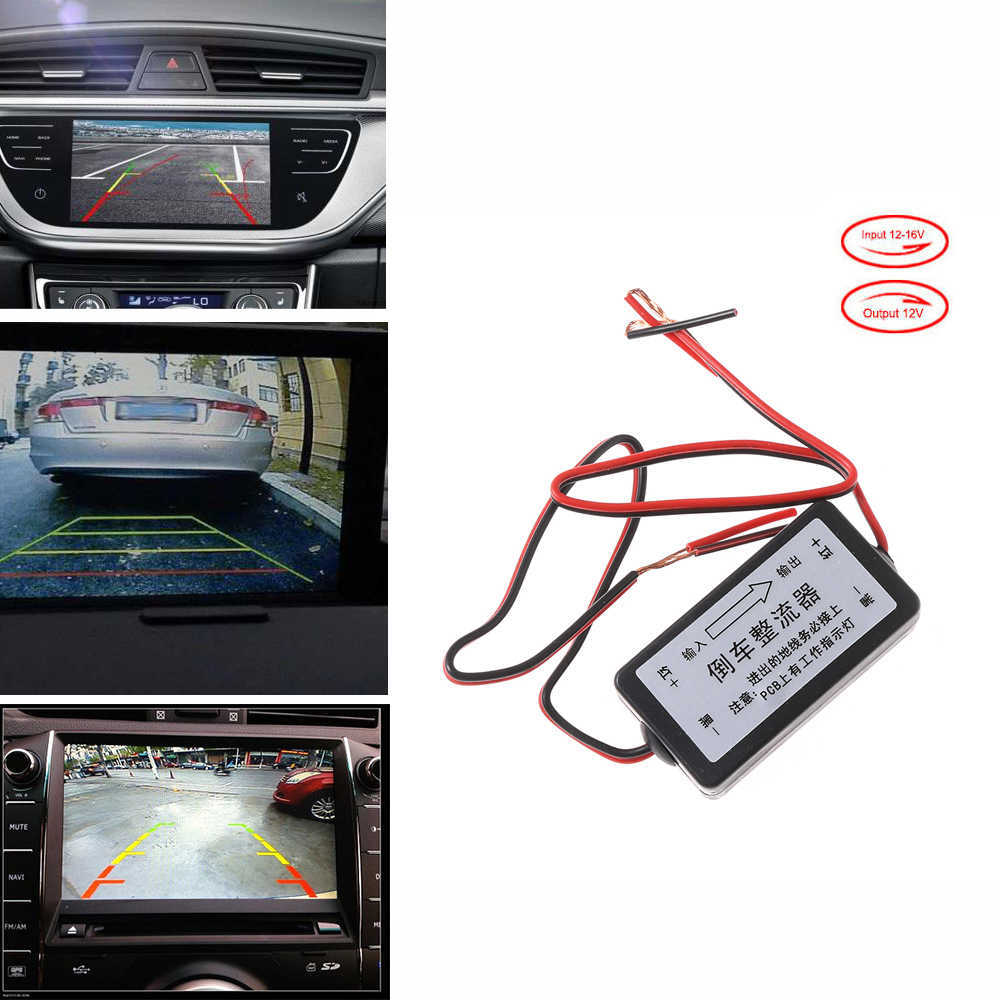 Redresseur de filtre de condensateur de relais de puissance cc 12V pour la caméra de recul de vue arrière de voiture élimine automatiquement le connecteur d'interférence