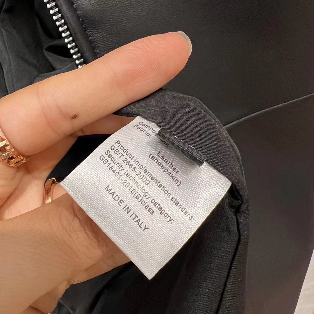 여성 디자이너 후드 재킷 삼각형 패션 긴 소매 진짜 가죽 자켓 E8181