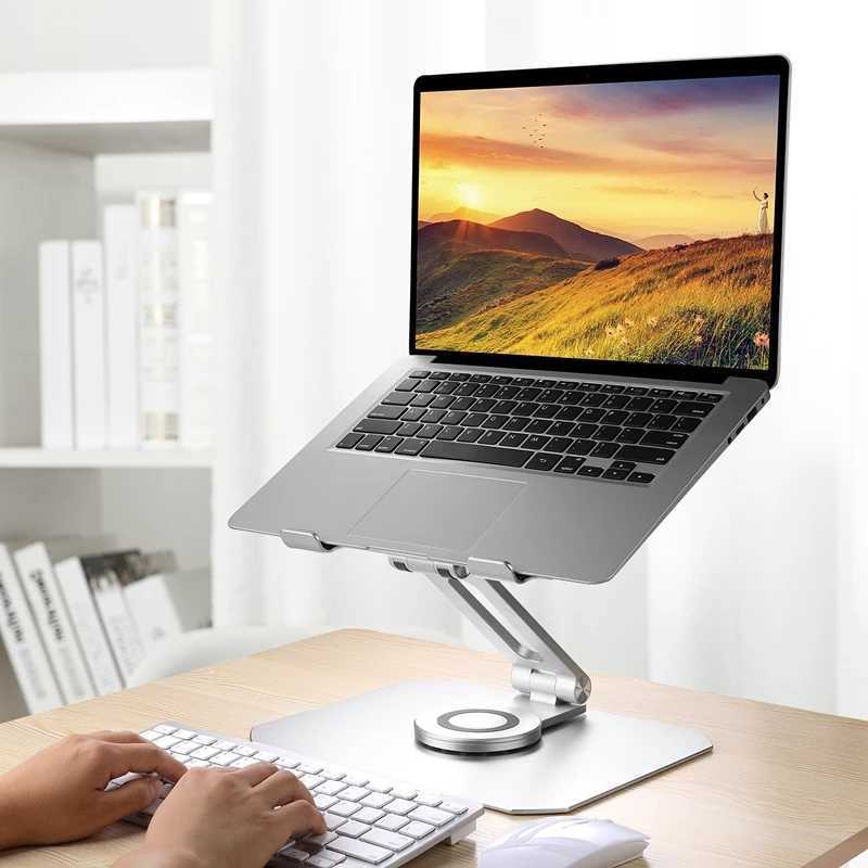 Auto Swivel Laptop Stand Desk Riser 360 Rotatie Multi-hoek/Hoogte Verstelbare aluminium computerstandaard voor MacBook Pro Air Dell HP