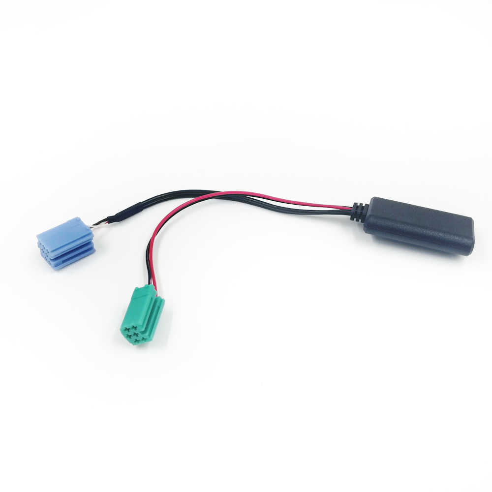 Biurlink autoradio vert bleu Mini ISO 6Pin 8Pin connecteur Bluetooth 5.0 adaptateur de câble Aux pour Renault mise à jour