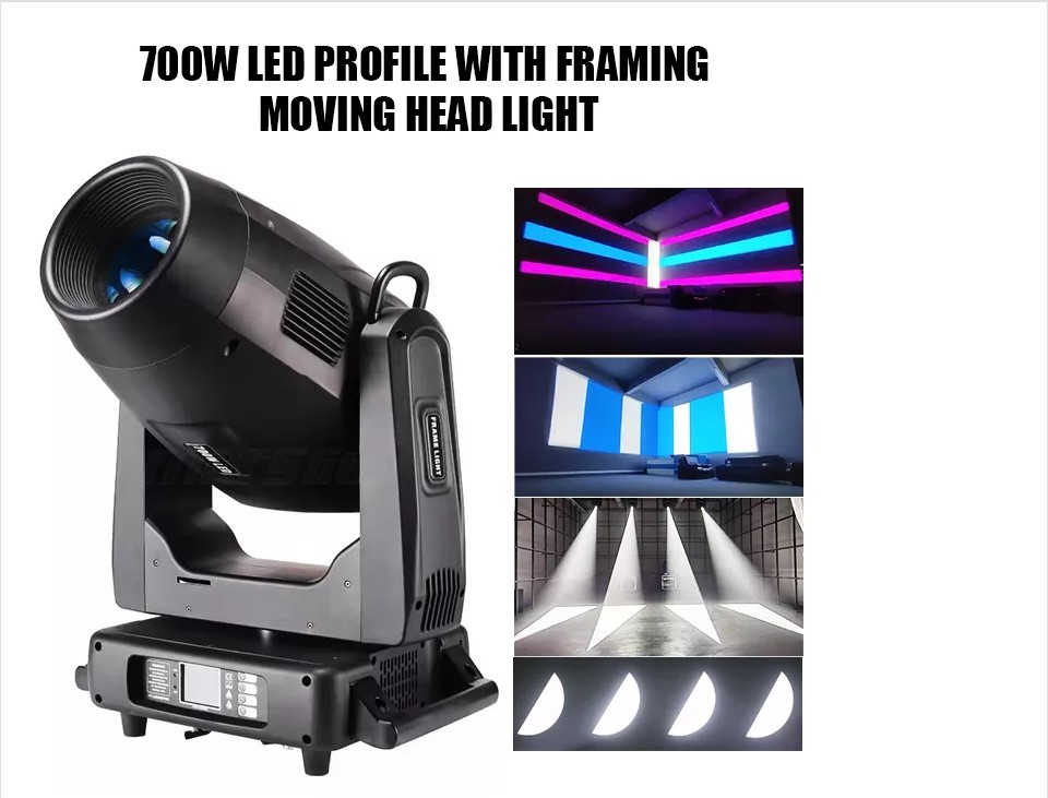 700W Luzes de cabeça em movimento 3in1 Enquadramento com LED de perfil LED LDNDEPENDENT CMY CTO