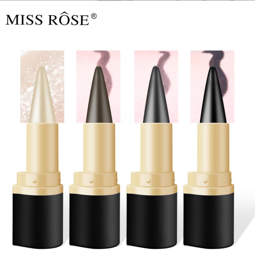 Miss Rose Long-Wear Gel Eyeliner Smudge-proof Solid Pencil Eyeliners Felt Tip Liner Pen Waterproof Solid Formula