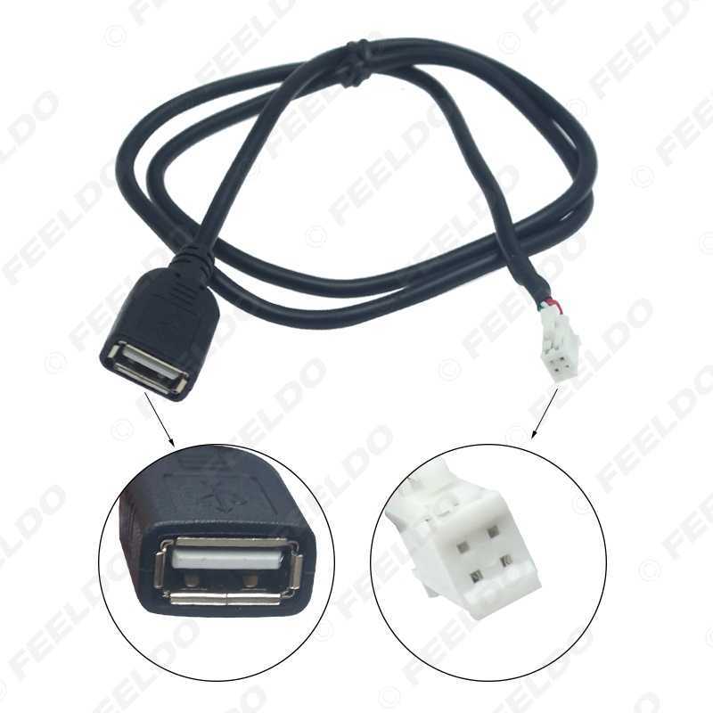 Feeldo Car Head Unit Kits de arnês de fio estéreo compatíveis para XY Auto Android Solution Interface RCA USB Audio e Video Cable