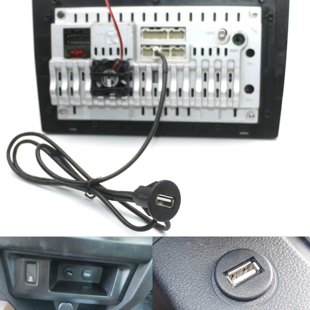 4 6 8 Pin Plug Connector Dual USB Interface Cable Adapter för Android Radio Navigation Multimedia iOS Car Player