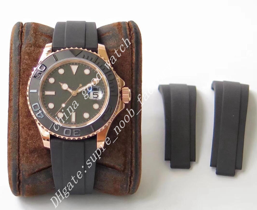 ساعات الرجال Super Factory 40mm Rose Gold Watches Mens Cal 3135 Watch 28800 VPH HZ Movement Automatic Movement VRF Dive Rubber Strap SAPP288L