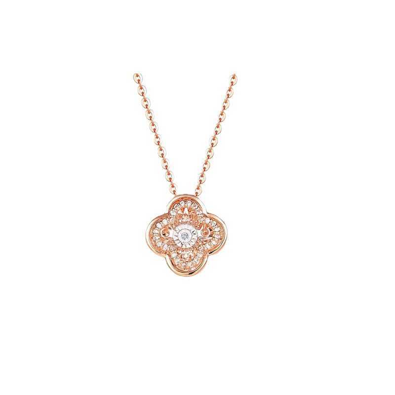 Pendant S Straight Fashion Smart Clover Natural South Africa Real Diamond Women Earth Naszyjnik 2860