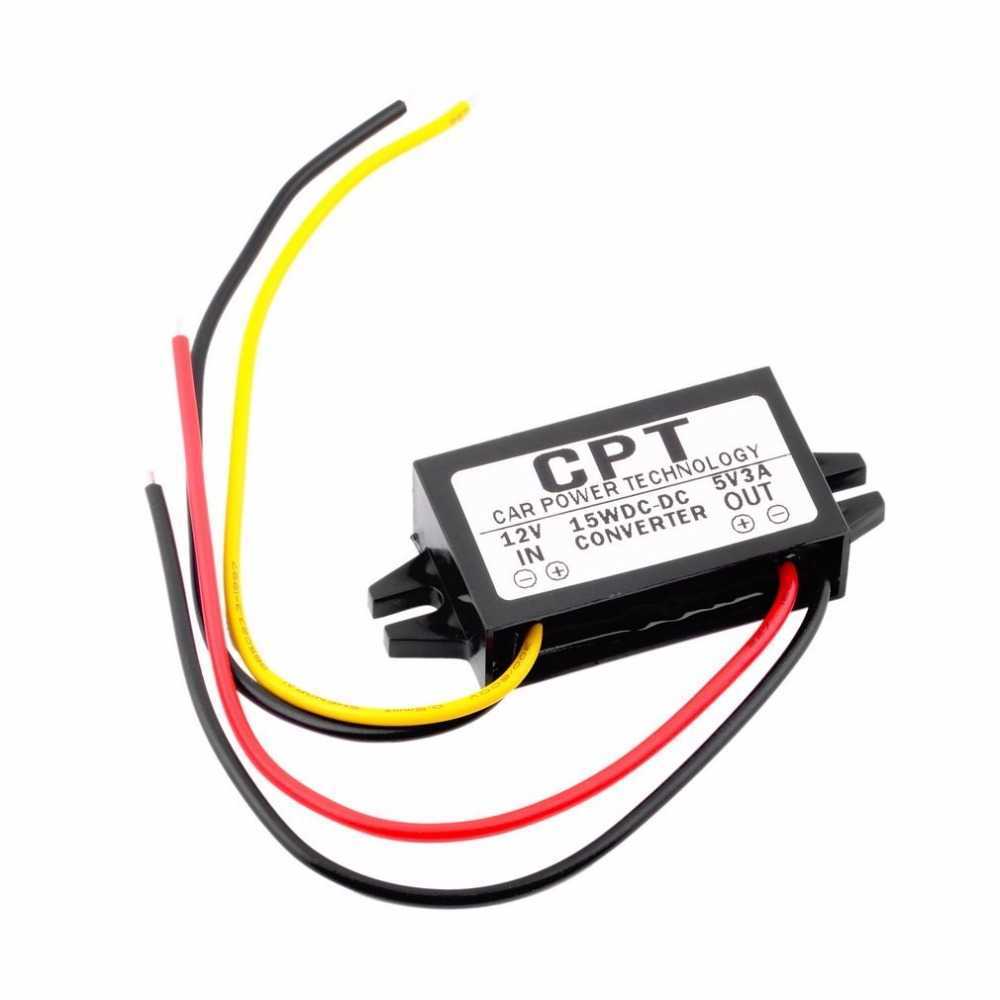 Araba Gücü Teknolojisi Şarj Cihazı DC Dönüştürücü Modülü Tek bağlantı noktası 12V - 5V 2/3A 15W Mikro USB kablosu Dayanıklı