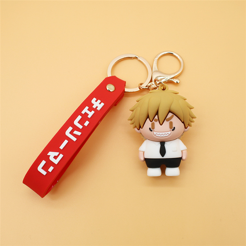 Chairraw Man Pochita Keychain Anime japonês Charme Pochita Devil Marchma Bag da bolsa da escola Pingente 6 estilos Fast Ship