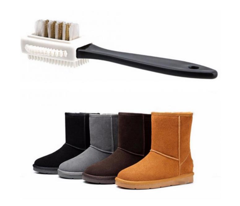 Black 3 Side Cleaning Brush For Suede Nubuck Boot Shoes S Shape Shoe Cleaner Shoes-Renovation Cleaning-Care SN4750