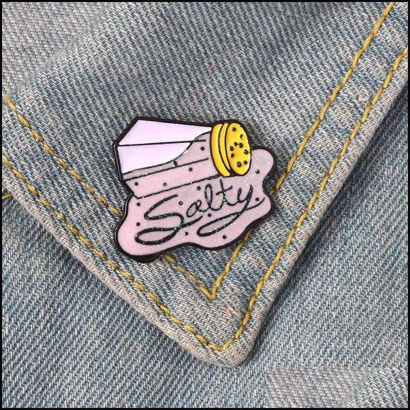 salt jar salty purple enamel creative brooch cartoon enamel pins special tide new lapels denim badge 6161 q2