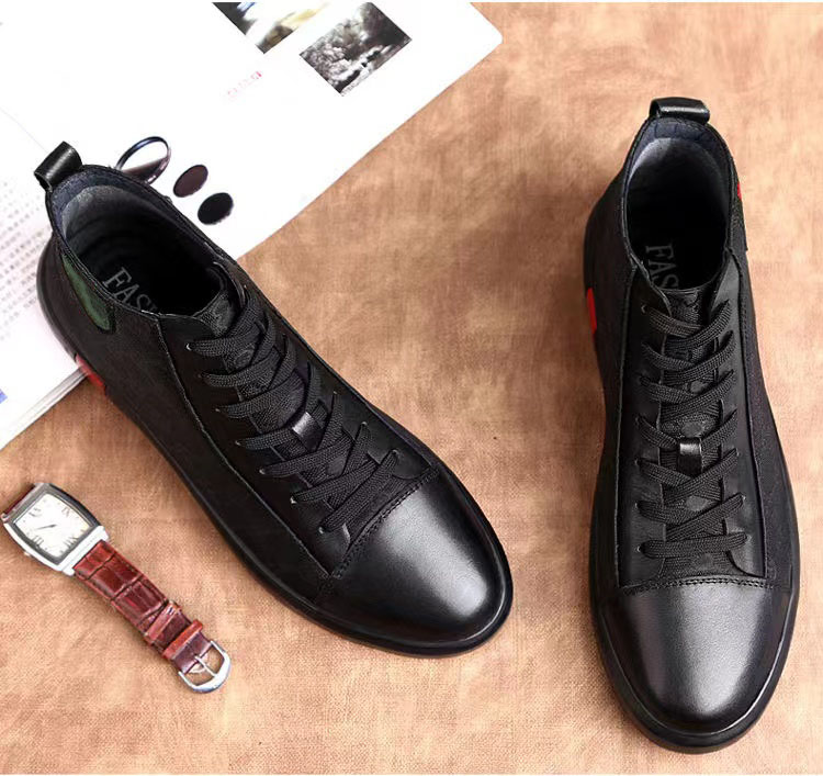 Flat Boots Casual Board Shoe High Qualit Leather Loafers Spring Boots Top Hot Designer New Zapatillas Hombre