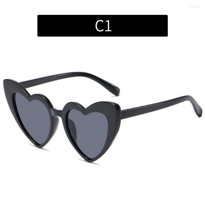 Zonnebrillen hart gevormd voor vrouwen mode love uv400 bescherming brillen zomer strandglazen235T