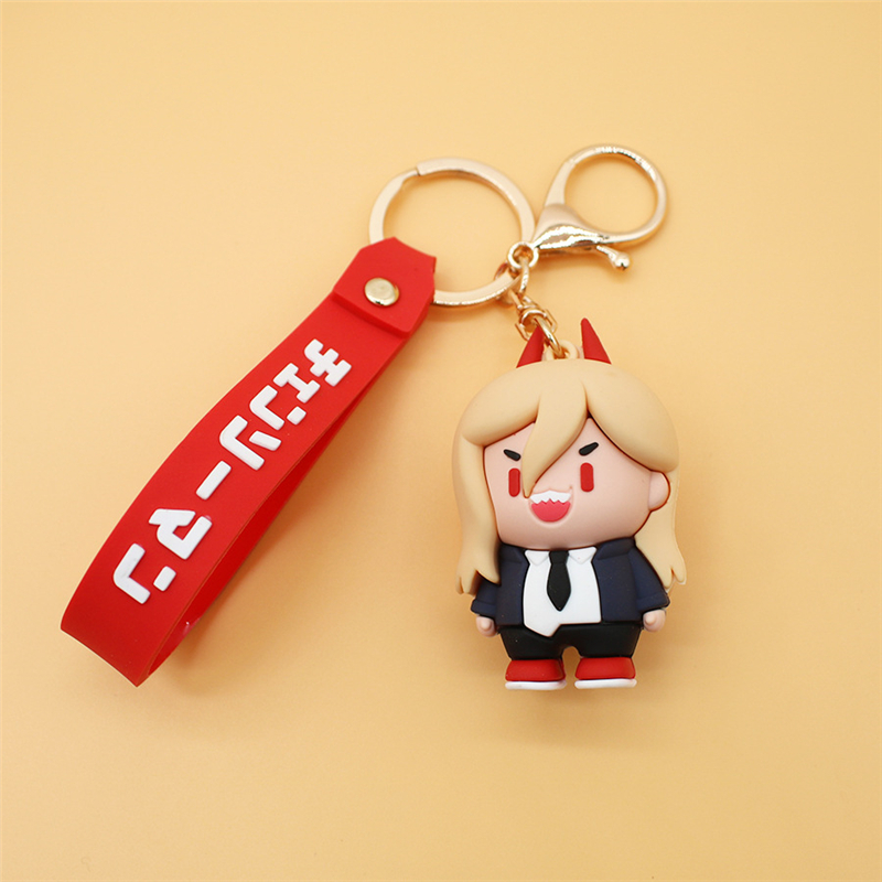 Chairraw Man Pochita Keychain Anime japonês Charme Pochita Devil Marchma Bag da bolsa da escola Pingente 6 estilos Fast Ship