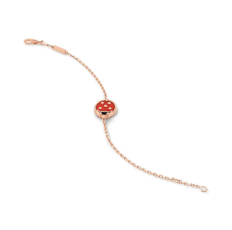 Designer Ladybug Bracelet Rose Gold Plated chain Ladies and Girls Valentine's Day Mother's Day Engagement Jewelry Fade F2477