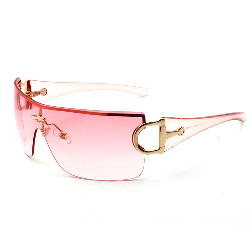 Óculos de sol de tamanho grande feminino Esportes de ciclismo de ciclismo One Piece Goggle 2000 Designer Y2K Sunglasses