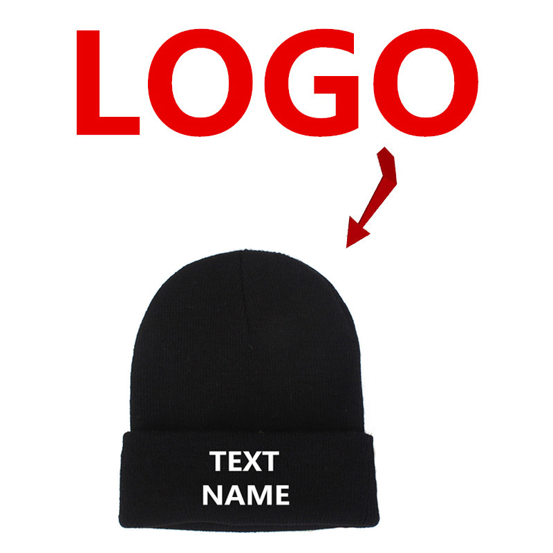 Manliga m￤ns m￶ssor f￶r m￤n vinter hatt anpassad logotyp broderad stickad hatt beanie anpassa namnbrev