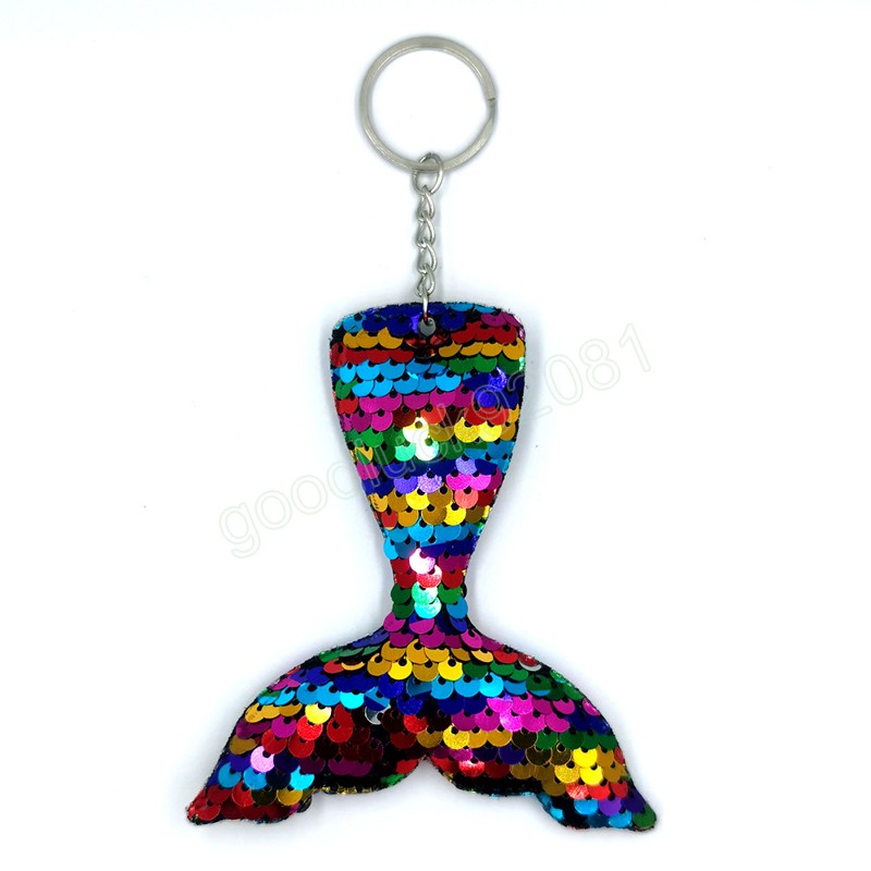 Mermaid Keychain Fashion Sequin Mermaid Tail Key Rings Accessories Car Luggage Algage Pendant Wholesale Keychains