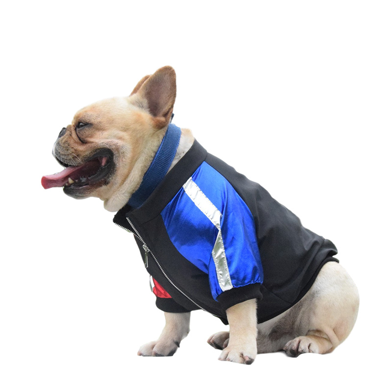 Abbigliamento cani alla moda Vestiti cani di taglia media facili da indossare Decollare Primavera e inverno Stampa Pull Chain Teddy Golden Bulldog Metodo Fight Dog Supplies