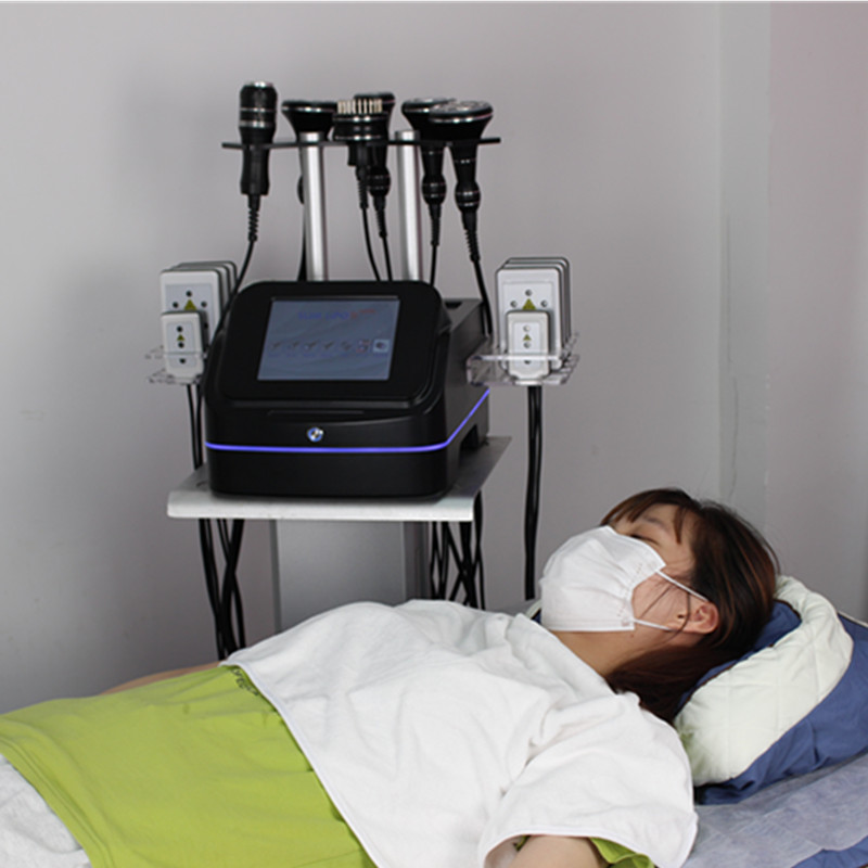 Máquina de cavitação de gordura de ultrassom RF 80K lipo laser laser lipolaser face portátil spa salão preto 9 em 1 lixo de elevação de massagem a vácuo Sistema de cavitação ultrassônica