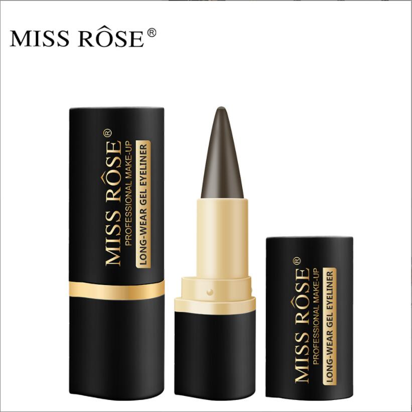 Miss Rose Long-Wear Gel Eyeliner Smudge-proof Solid Pencil Eyeliners Felt Tip Liner Pen Waterproof Solid Formula