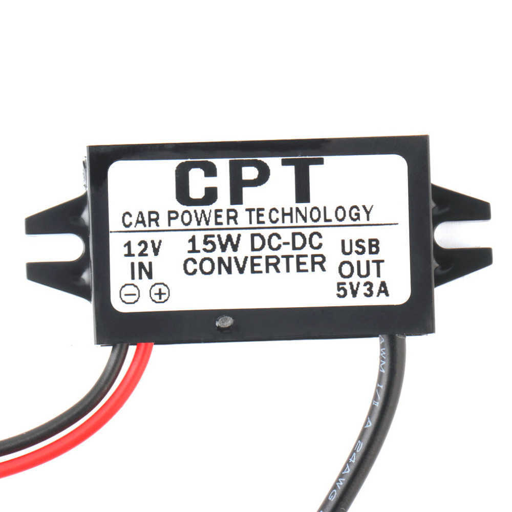 Araba Gücü Teknolojisi Şarj Cihazı DC Dönüştürücü Modülü Tek bağlantı noktası 12V - 5V 2/3A 15W Mikro USB kablosu Dayanıklı